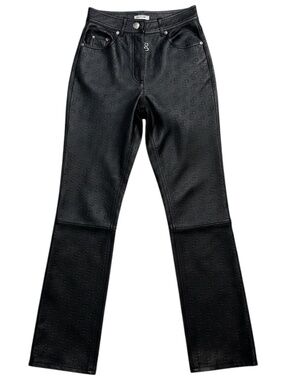 SAKS POTTS BLACK LAMB LEATHER ROSITA PANTS